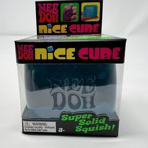 Nee Doh Nice Cube Super Solid Squish Fidget Toy BLUE